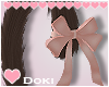 Pinku Bow Brown Cat Tail