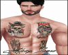 Peitoral +tatto colorida