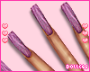 Purple Glitter Nails