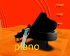 blackened piano