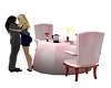 Pink kissing table