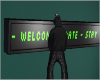 Welcome Neon Sign.
