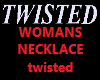 womans necklace  twisted