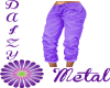 Purple Baggy Capri Jeans