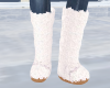 TF^ Fuzzy White Boots