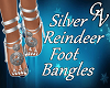 SILVER REINDEER FOOT BAN
