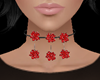 Red Flower Necklace