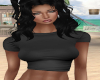 S~ Blk Leather Crop