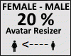Avatar scaler 20%