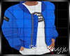 $ Cropped Bomber Blue