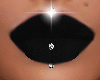 Black lips w piercing
