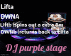 Animated purple stage