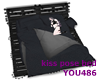 You kiss pose bed