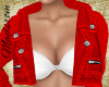 Red jeans jacket