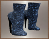 Blue Wild Stiletto Boots