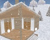 chalet sous la neige