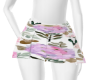 Plum Pleat Floral Skirt