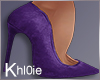 K Purple Velvet Heels