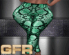 green snake skin pants