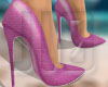 Denim Heels - Light Pink