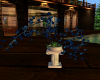 Blue rose plant w/stand
