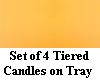 4 Tiered Candles on Tray