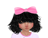 Pink Bow for Black Hair