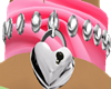 Pink Locked Heart Collar