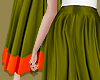 Contrast Pleat Skirt (O)