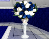 Royal Blue n white rose 