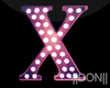X Pink Letters Signage