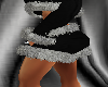 Black/Silver Fur Skirt