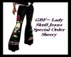 GBF~Skull Jeans Sherry