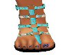 *F70 Teal Sandal with Flower