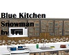 Blue Kitchen Snowman