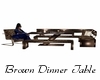 Brown Dinner Table