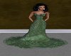 Marbled green gown