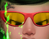 x. red glasses