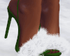 Xmas Fur Heels Green
