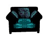 Black/Teal Cuddle Chair