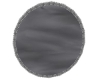 gray fringed oval rug