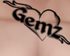 Gemz Chest Tattoo