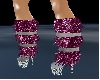 pink fringes boots