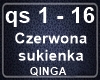 QINGA -Czerwona sukienka