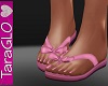 Pink Bow Flip Flops