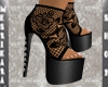 Sexy  Black Lace Heels