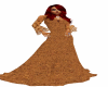 brown gold gown