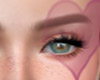 Pink Hearts Face Tattoos