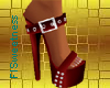 FLS Buckle Sandals - Red