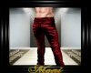 Biker Leather Pants Red